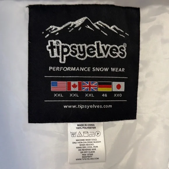 Tipsy Elves Men's White-Out Snowsuit Ski / Snowboard NWOT! - Picture 6 of 8